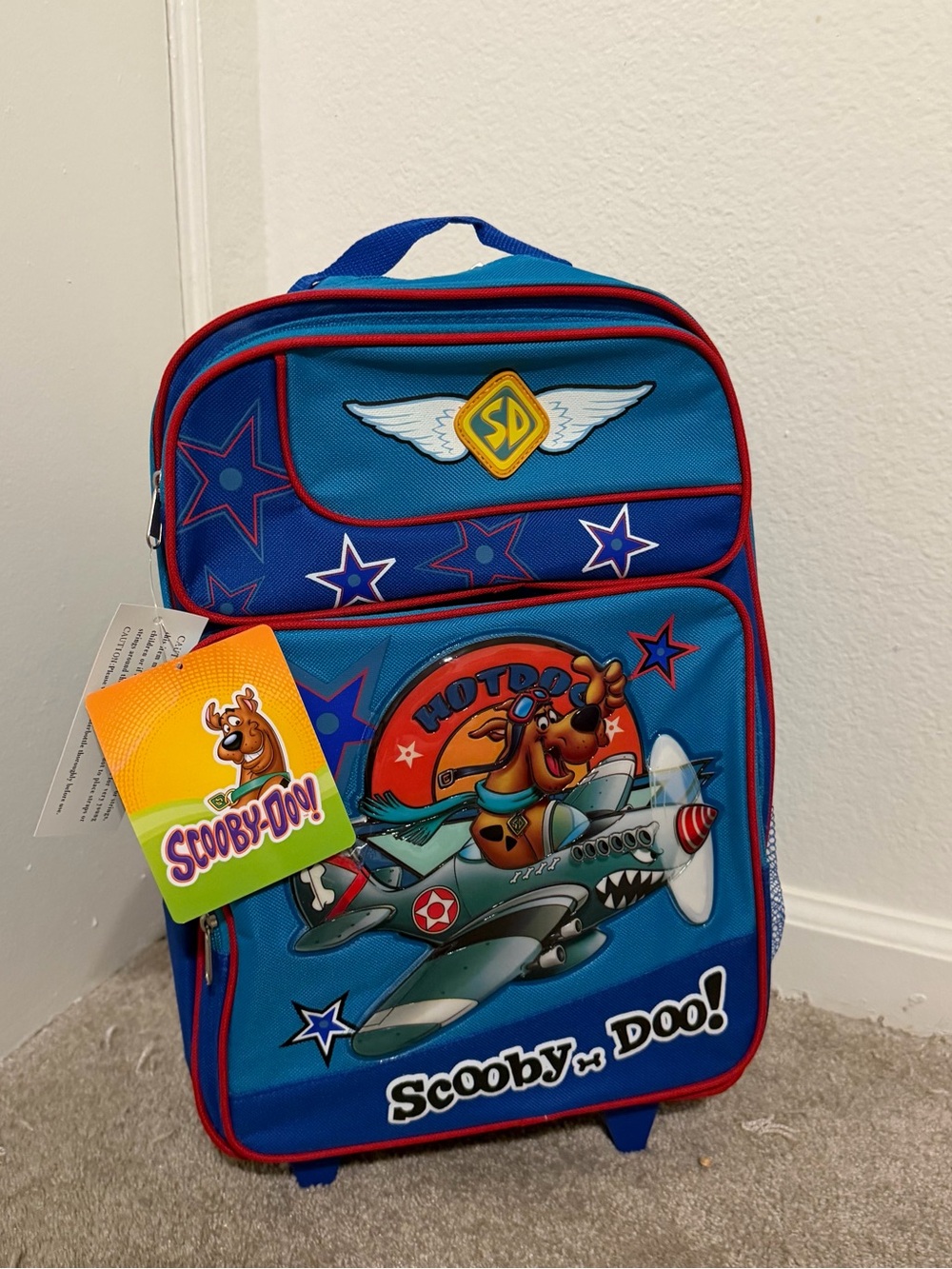 Vintage Y2K 16inch Scooby-Do Backpack - Rolling School Bag